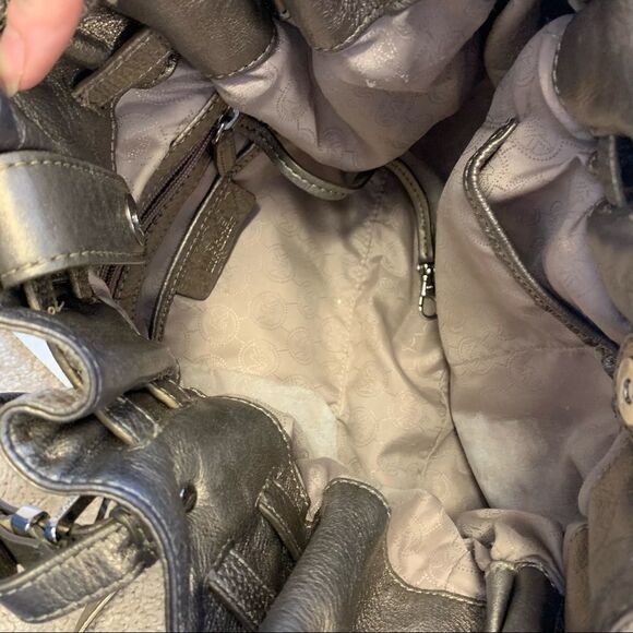 MICHAEL Kors gold snakeskin Edie shoulder bag - Picture 12 of 15